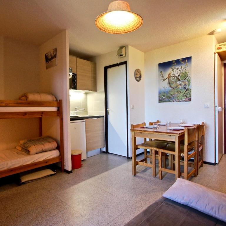 Studio cabine 4 places au pied des pistes, vue vallée - FR-1-340-95 - Studio - 1