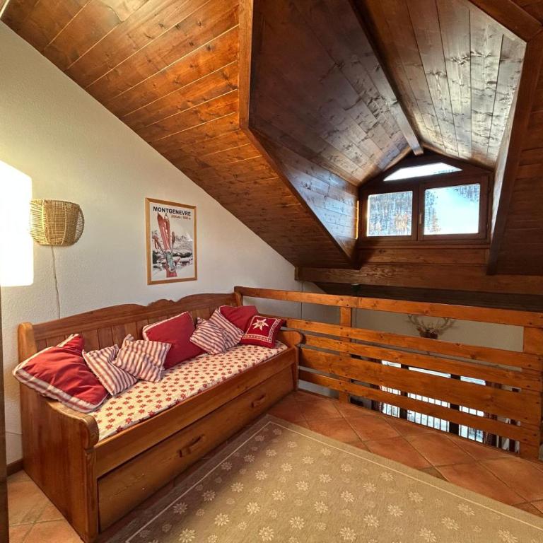 Trois pieces en duplex plein sud avec vue a Montgenevre - Apartment mit 2 Schlafzimmern und Balkon - 11