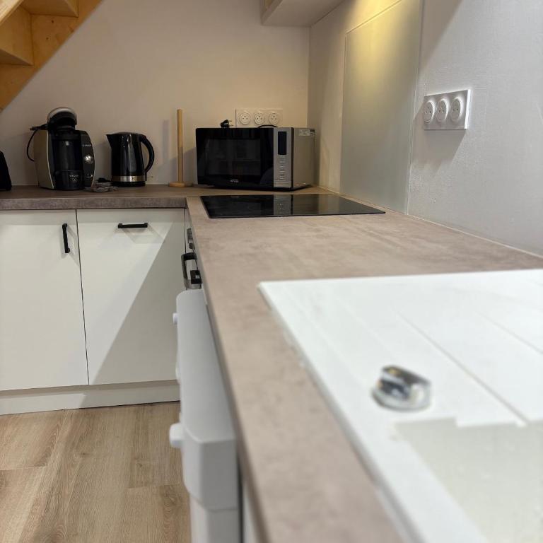 L'ESTANÒT est un charmant T2 de 45 M2 équipé d'une chambre en mezzanine ouverte et d'un vrai lit en 140 dans un large salon, une cuisine équipée, un parking privé, proche du centre thermal et des commerces - Apartment mit 1 Schlafzimmer - 7