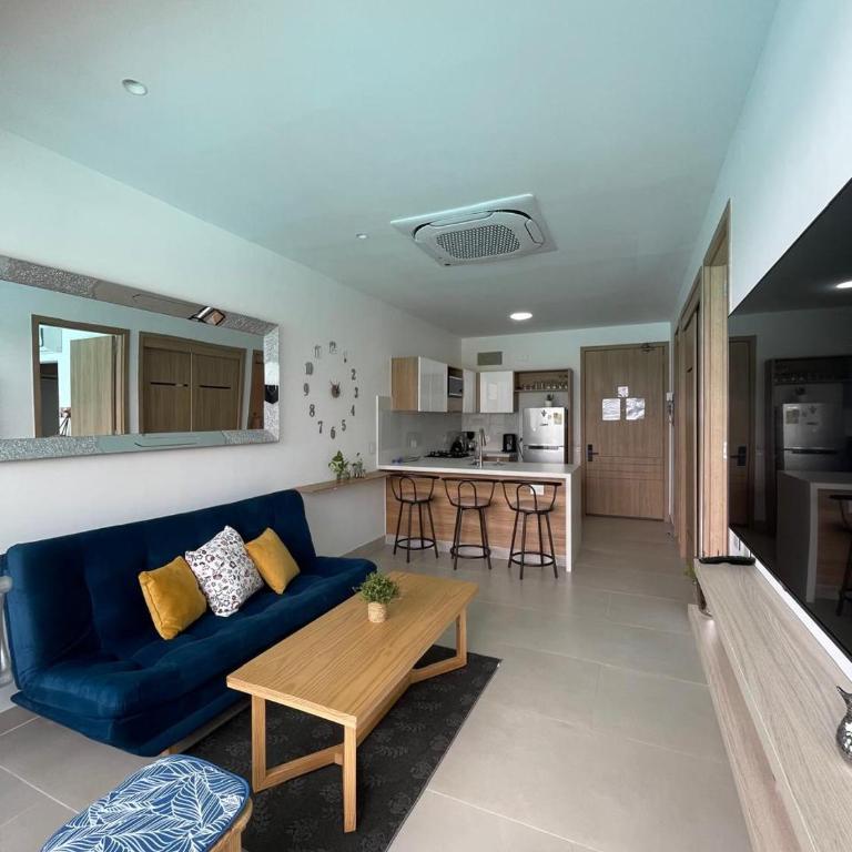 Apartamento 4g Baia Kristal Cartagena - One-Bedroom Apartment with Balcony and Water View - 34