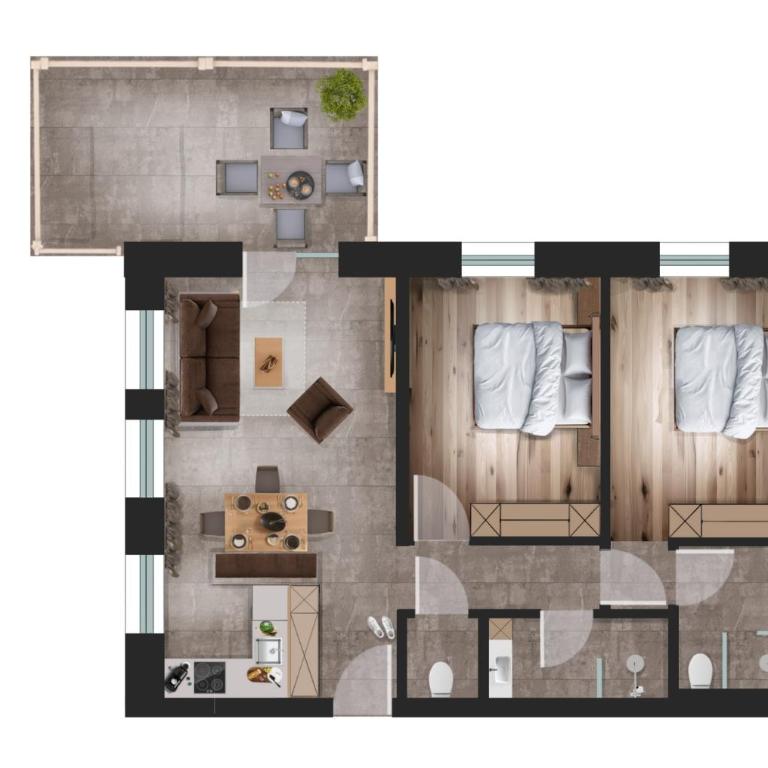 Arabella Retreat & Spa - Deluxe Apartment mit 2 Schlafzimmern - 1