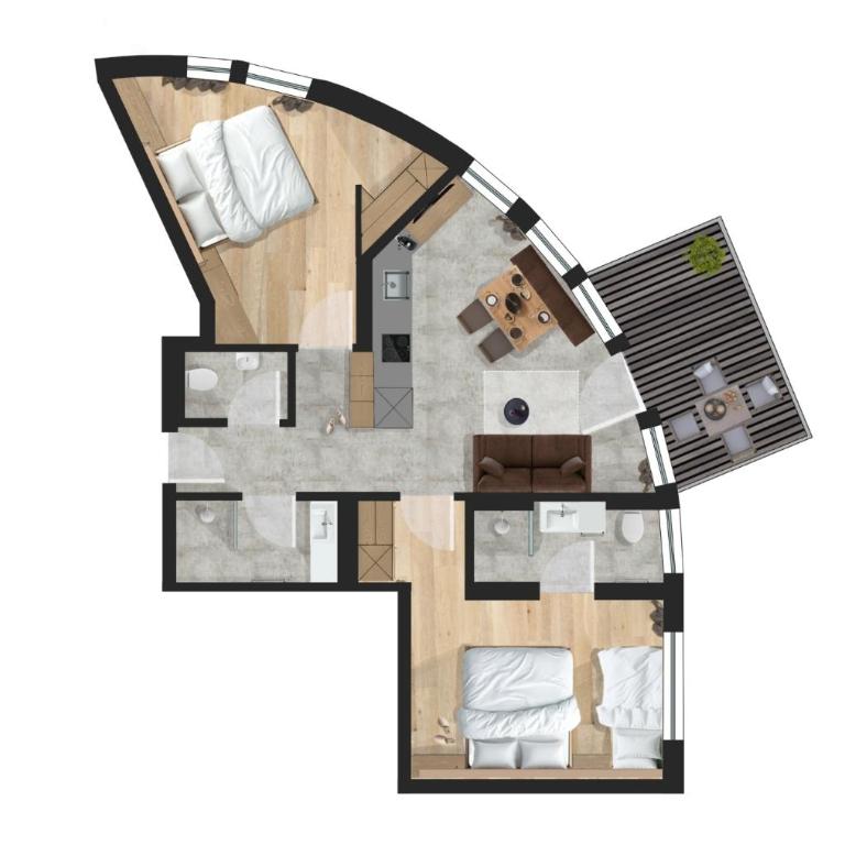 Arabella Retreat & Spa - Apartment mit 2 Schlafzimmern und Gartenblick - 1
