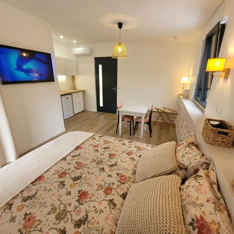 Demeure Cosy & Table d'Hôtes à Cahors - Chambre d'hôte climatisée- Studio La Pause Cadurcienne - Studio avec Vue sur Jardin - 13
