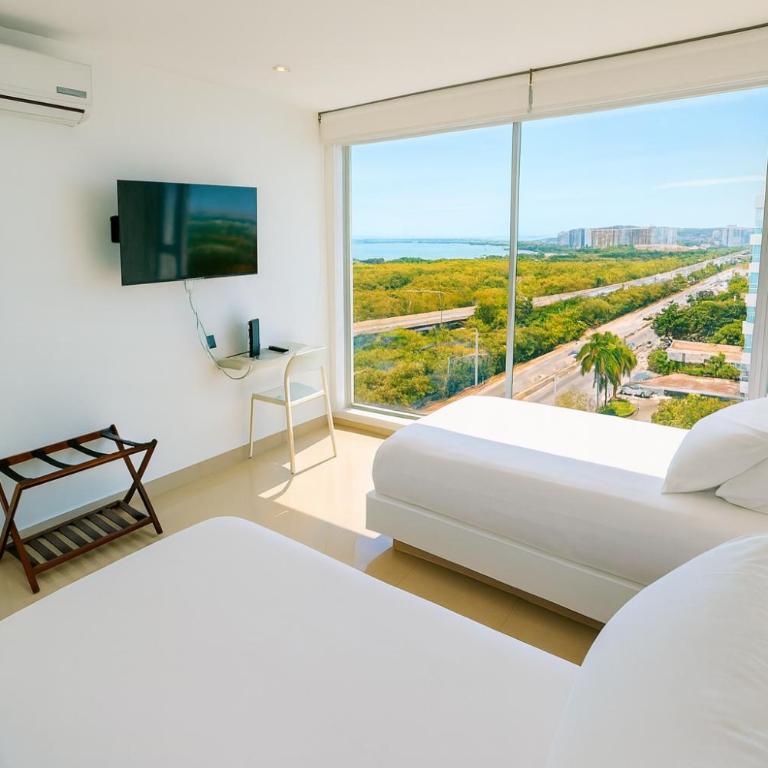 Apartamento de Ensueño!! Sonesta 935 Cartagena Salida Playa Vistas WOW Morros - Two-Bedroom Apartment with Terrace and Sea View - 34