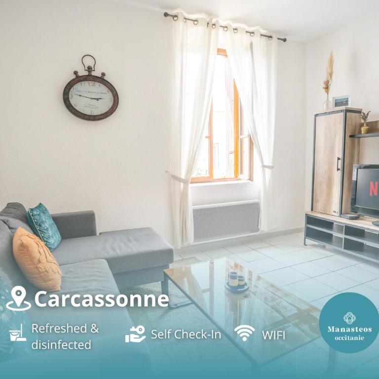 Charmant T2 au pied de la Cité de Carcassonne- AL - Apartment mit 2 Schlafzimmern - 1