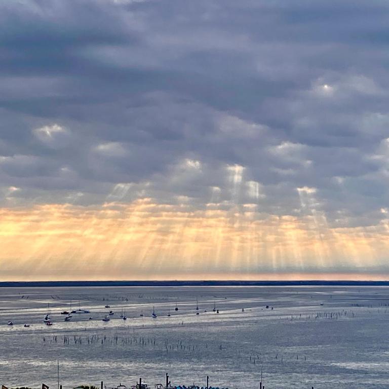 Aux pieds des plages, du port, de la piste cyclable et des commerces de proximité, un studio au dernier étage avec une vue panoramique sur le Bassin d'Arcachon, entièrement rénové, dans une résidence avec piscine - Studio with Balcony - 57