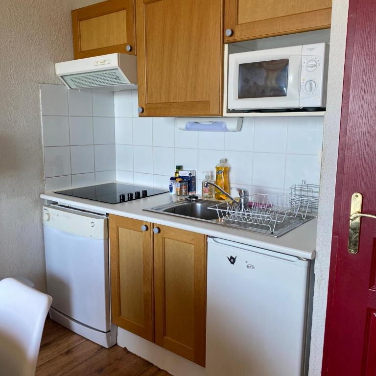 Plein sud, grande pièce de vie, vue imprenable sur les montagnes et parking couvert privé - Appartement 1 Chambre - 12