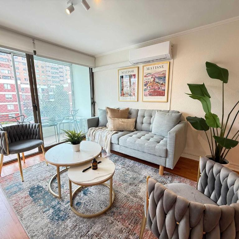 HOM I A pasos Metro InésDeSuárez 4PAX, Providencia MPD31 - Apartment - 1