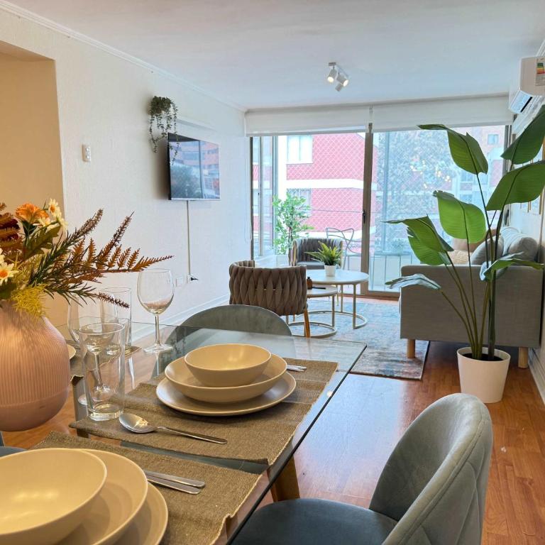 HOM I A pasos Metro InésDeSuárez 4PAX, Providencia MPD31 - Apartment - 62