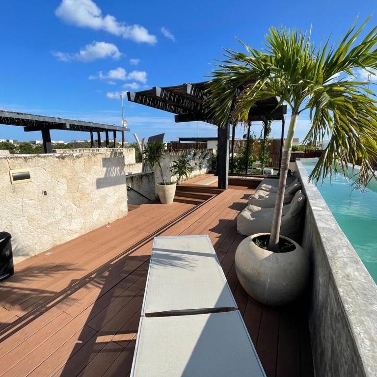 Exclusivo 3 Hab, Terraza Privada, Alberca y Asador - Three-Bedroom Apartment - 5