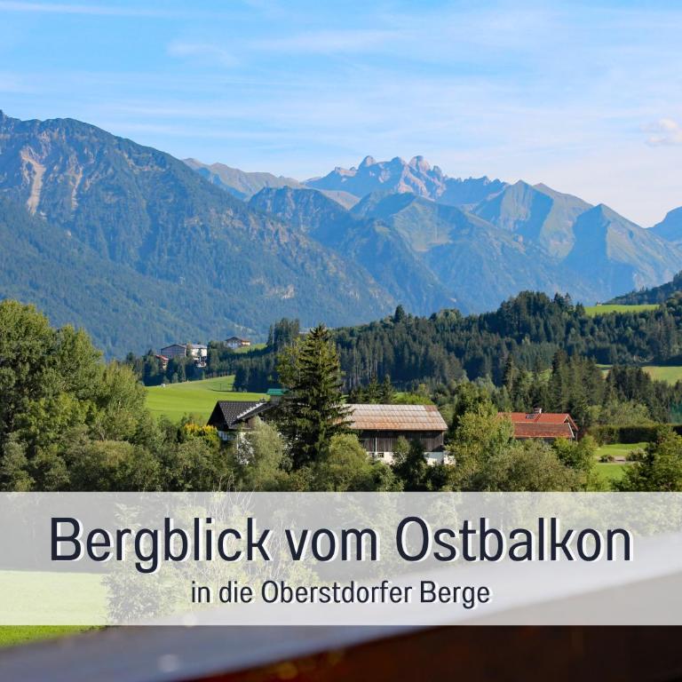 Biohof Burger, 3 sonnige Fewo, alle mit Balkon, Spielzimmer, Grillhütte, 7 km vor Oberstdorf - Apartment mit Blick auf die Berge - 14