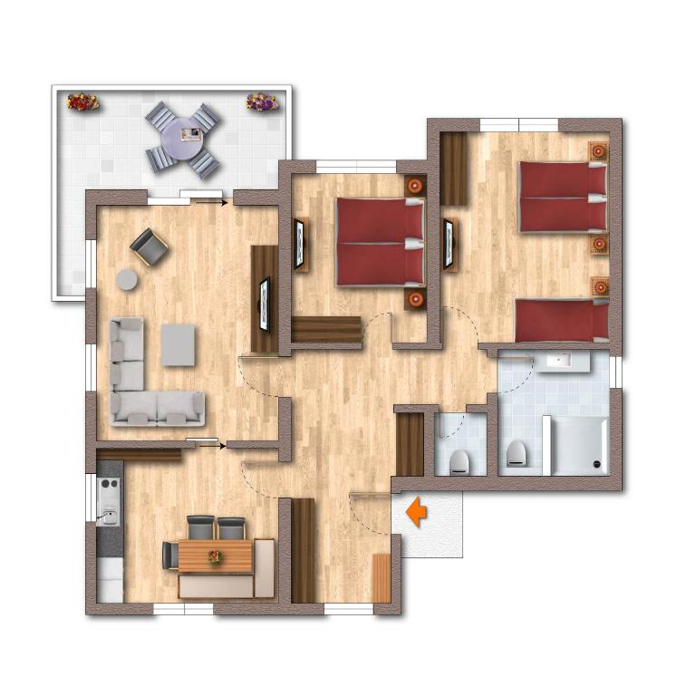 Apart Garber - Apartment mit 2 Schlafzimmern und Bergblick - 31