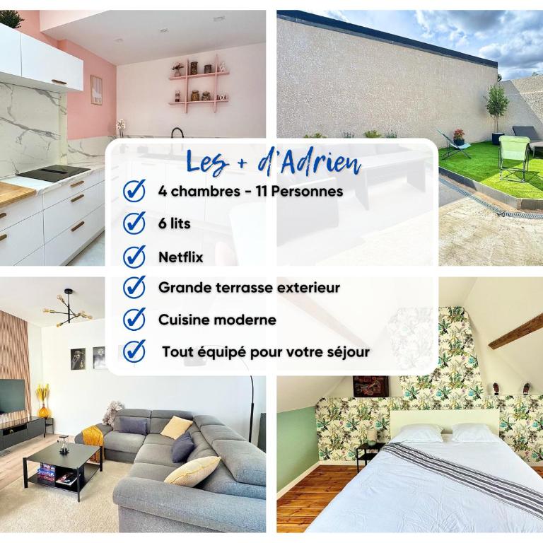 Maison design 11 pers -Terrasse -Netflix -Confort - Haus mit 4 Schlafzimmern - 2