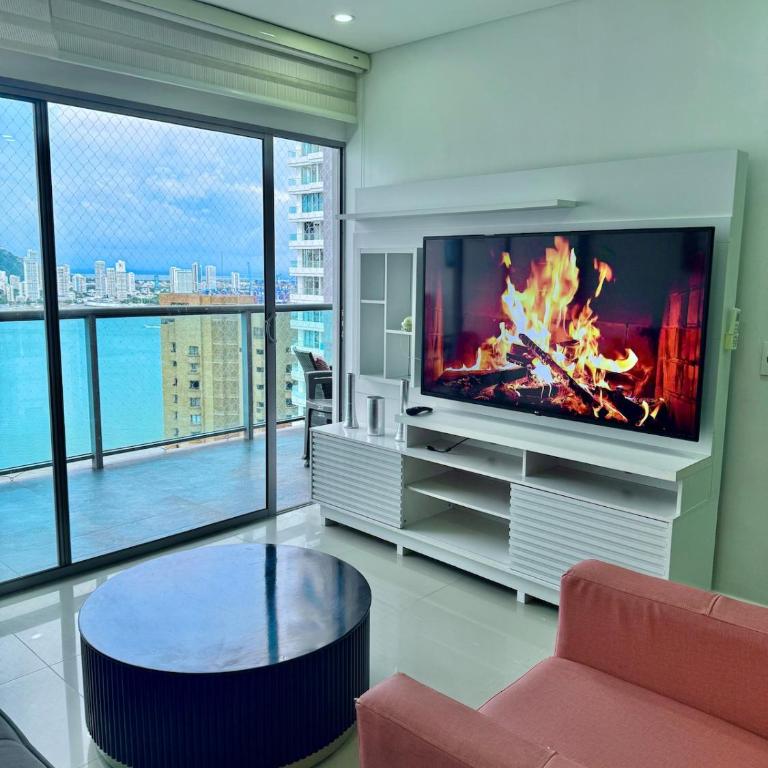 Apartamento en bocagrande con balcon y vista al mar - Apartamento de 1 dormitorio - 1