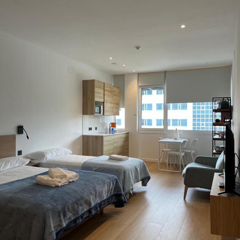 Apartamentos Pillotegi parking gratuito - Estudio Triple Estándar - 12