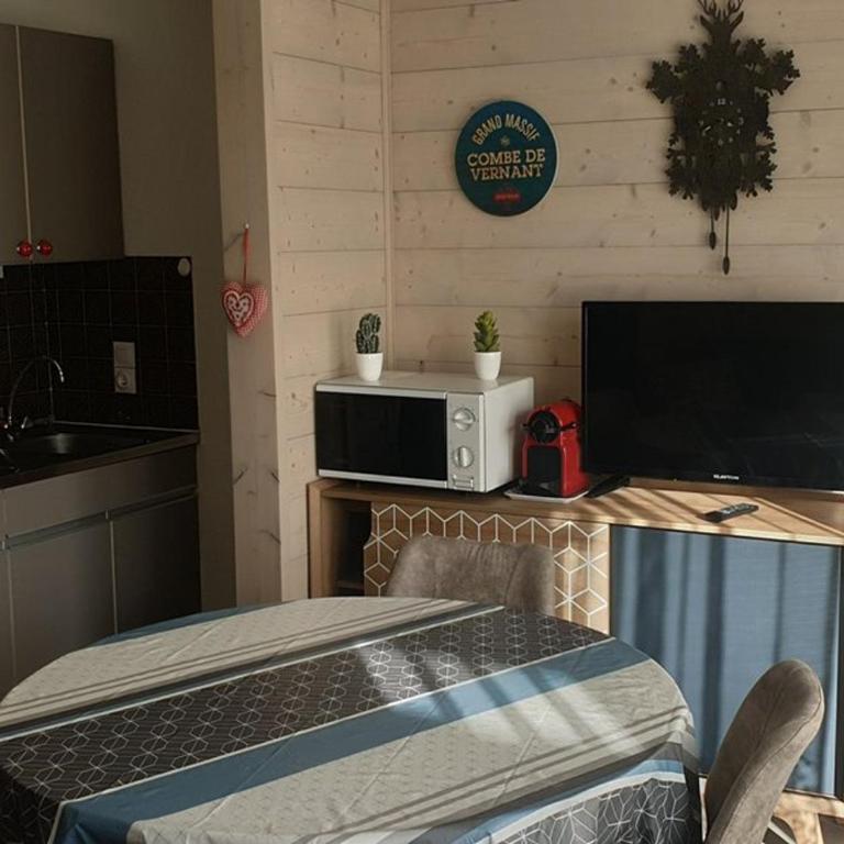 Studio chaleureux, balcon sud, 4 pers., proche centre et pistes - Les Carroz - FR-1-572-218 - Estudio - 9