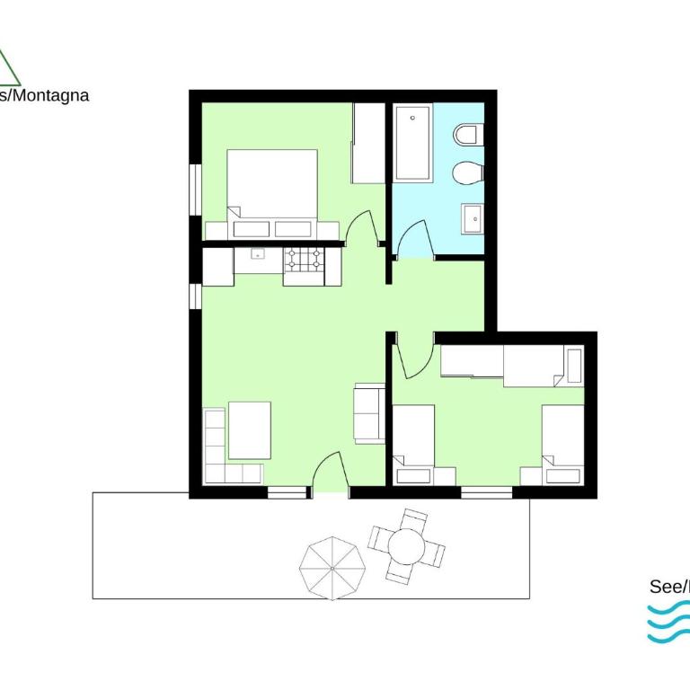Sole 3 Garten Ferienwohnung mit Pool EG - Appartamento con Vista Lago - 18