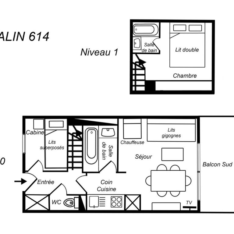 Charmant Duplex 2P, Ski aux Pieds, Famille - FR-1-182-115 - Apartment (6 Erwachsene) - 22