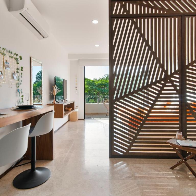 Vibra Bonito - Boho Chic Studio with Rooftop & Infinite Pool - Estudio Deluxe con cama grande - 3