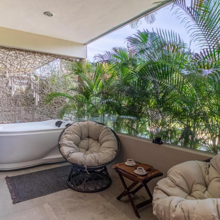 TULUM XAMIRA PRIVATE SPA Balcony - Estudio con cama extragrande y sofá cama - 15