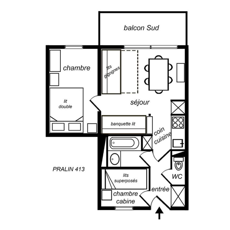 Charmant 2 Pièces Cabine Exposé Sud, Skis aux Pieds, Animaux Acceptés - FR-1-182-97 - Appartement (5 Adultes) - 18