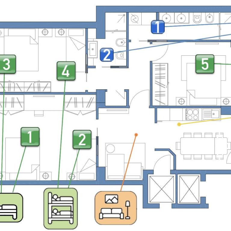 StayEasy Big panoramic apartment - Central Station - Appartamento con 3 Camere da Letto - Piano Alto - 5