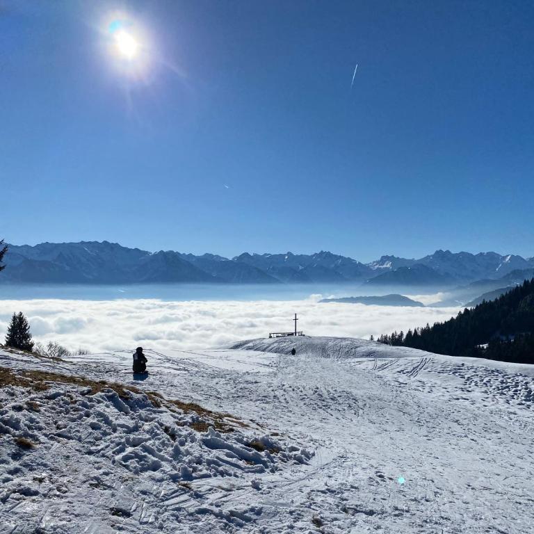 MEB Appartement, luxuriöses Appartement, im Chalet-Stil nur für Zwei, mit privater Sauna im Oberallgäu - Apartment mit Blick auf die Berge - 26