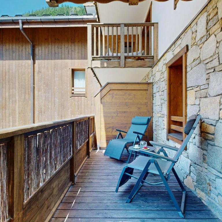 Foot of slopes, South terrasse, 6 pers - Appartement 2 Chambres avec Balcon et Terrasse - 35