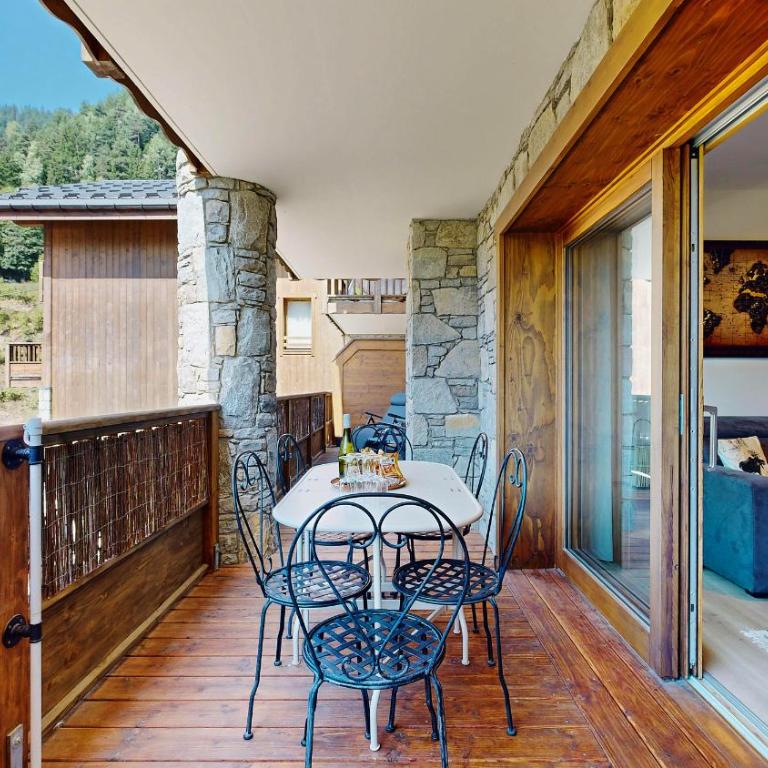 Foot of slopes, South terrasse, 6 pers - Appartement 2 Chambres avec Balcon et Terrasse - 36