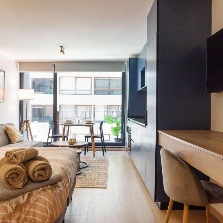 Chic Studio Retreat For 3 In Vibrant Las Condes - Estudio - 2