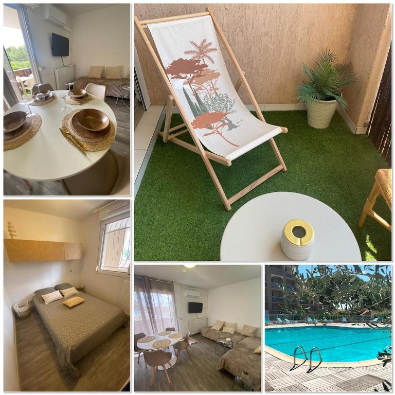Le Santorin T2 climatisé parking piscine - Appartamento con 2 Camere da Letto - 1