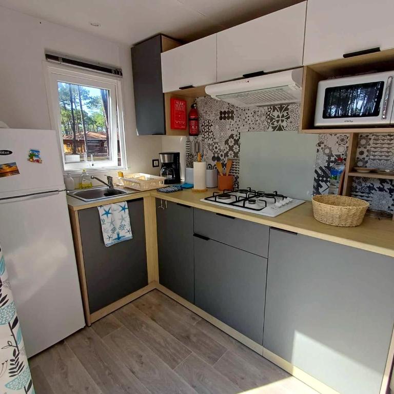 Mobil-home climatisé - Terrasse et portillon - proche océan - Casa Móvil - 9