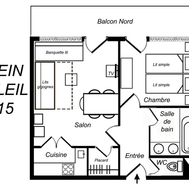 Charmant 2 pièces 5 pers. à Méribel, animaux admis - Appartement 1 Chambre - 19