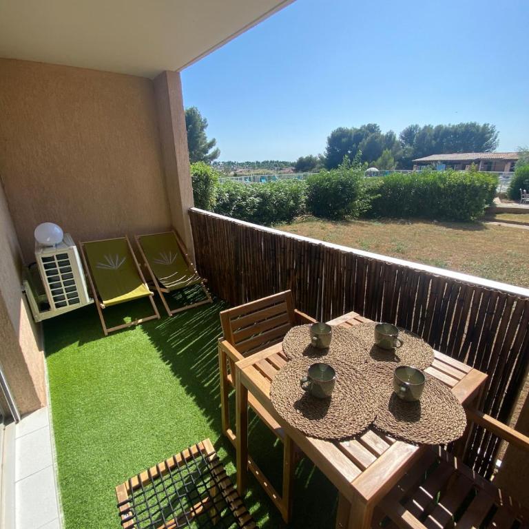 L' instant Bohème T2 1 chambre clim , piscine , parking wifi - Appartamento con 2 Camere da Letto - 40