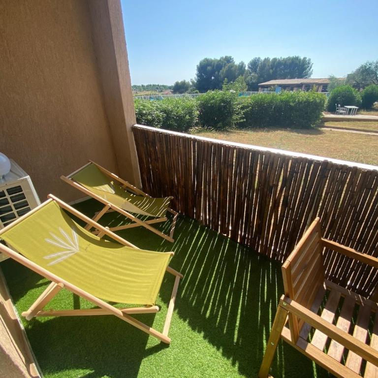 L' instant Bohème T2 1 chambre clim , piscine , parking wifi - Appartamento con 2 Camere da Letto - 42