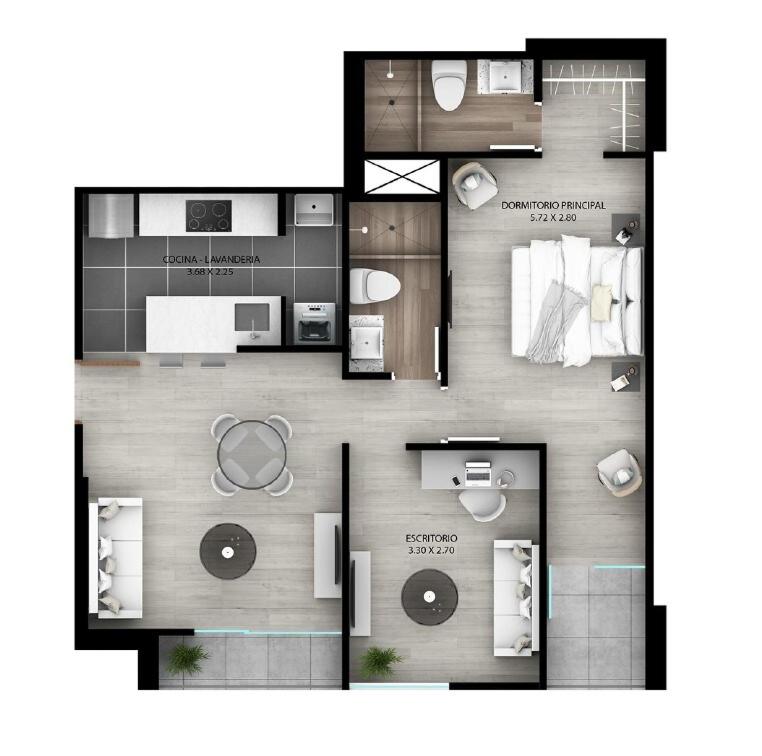 Lito Depart 2 HB Premiere, Miraflores Downtown - Two-Room Apartment - 30