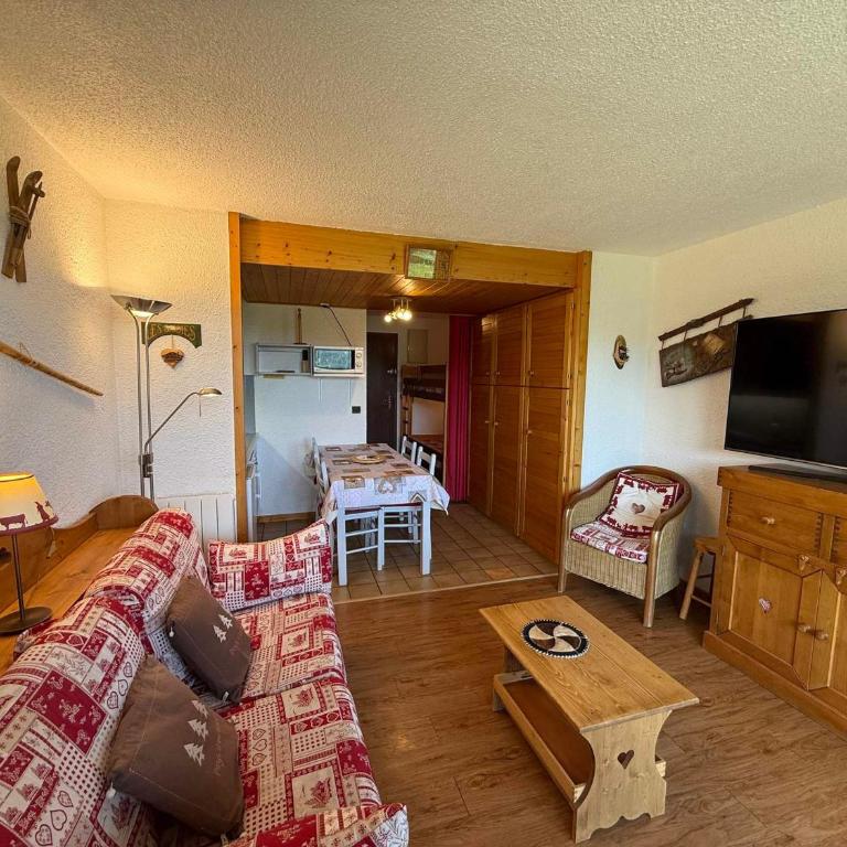 Studio cabine Les Saisies - 4 pers, vue pistes, balcon sud - FR-1-293-415 - Studio - 1