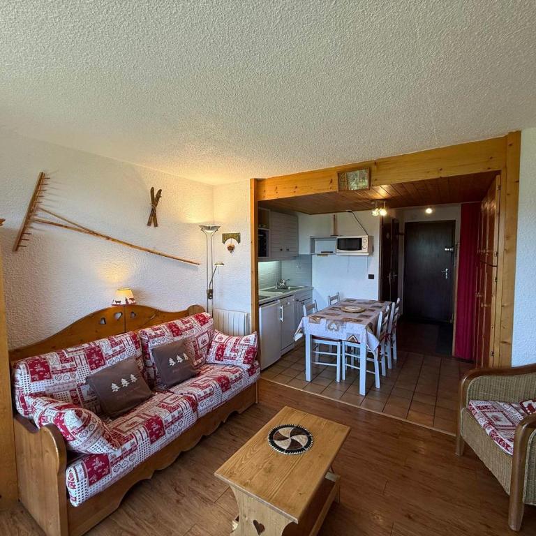 Studio cabine Les Saisies - 4 pers, vue pistes, balcon sud - FR-1-293-415 - Studio - 8