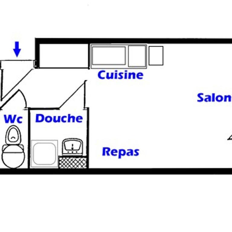 Appartement T2 aux Saisies, balcon, 4 pers max - Appartement 1 Chambre - 6