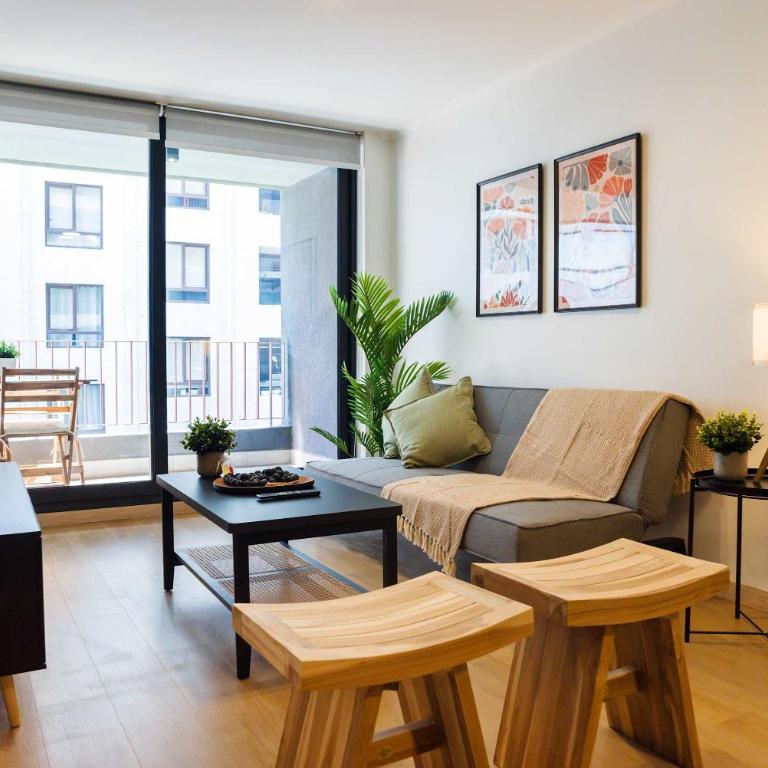 Chic 1BR Oasis for 3 in Lively Las Condes - Apartment - 1