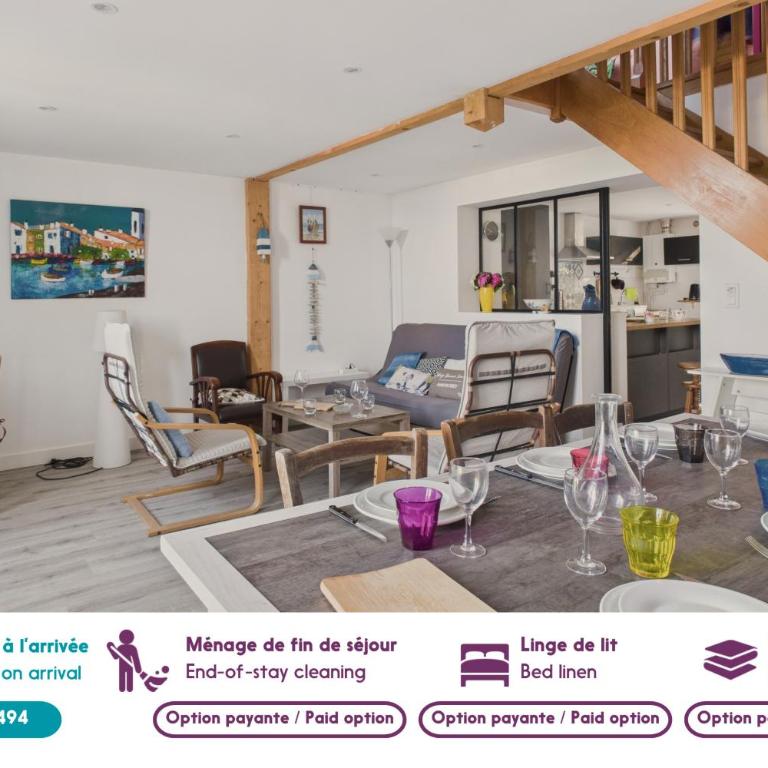 Maison avec accès privatif direct à la plage pour 6 - Ferienhaus - 4