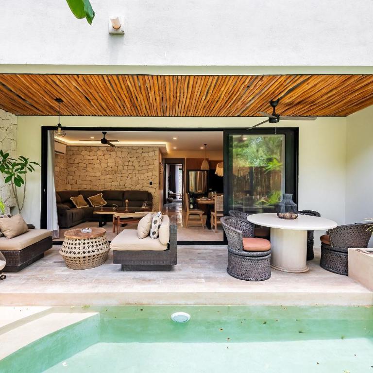 •| Condo Boutique Swim Up in Tulum P/6 • Naaj Tun• - Deluxe Two-Bedroom Apartment with Garden View - 9