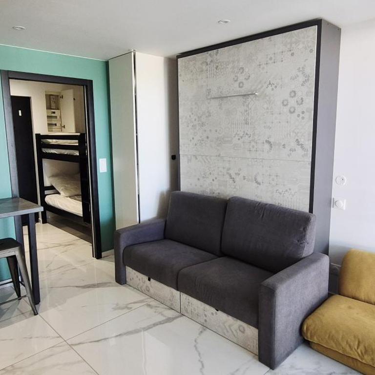 Studio 7 mn mer, refait neuf, cosy, parking, piscine - Studio Standard - 8