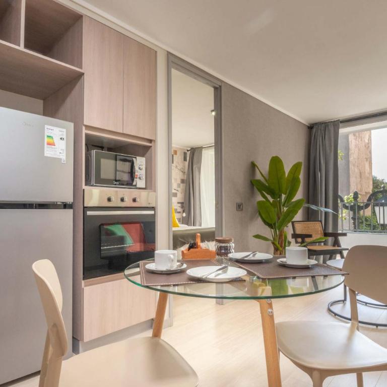 HOM I Departamento 1D1B 2PAX Metro Santa Lucia - Apartamento - 1
