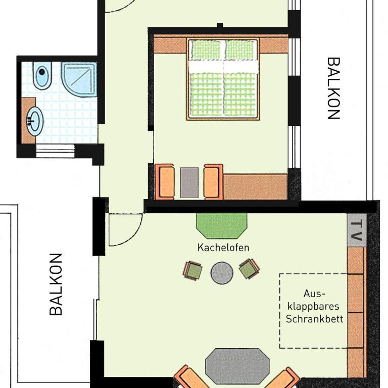 Gästehaus Weißes Rössl - Apartment mit Balkon - 1