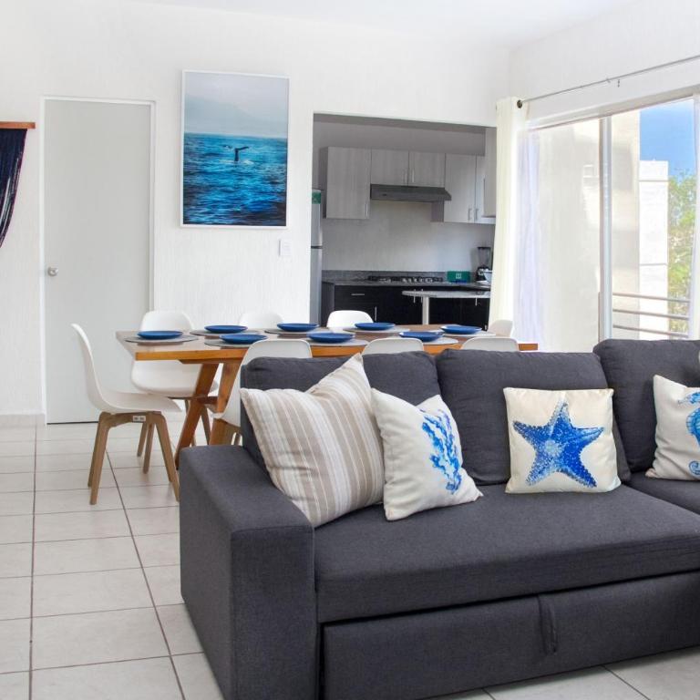 Kuxaan Cielo Terraza privada y comodidad a pocos minutos de la playa - Three-Bedroom Apartment - 22