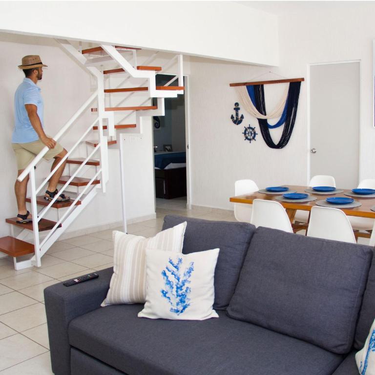 Kuxaan Cielo Terraza privada y comodidad a pocos minutos de la playa - Three-Bedroom Apartment - 24