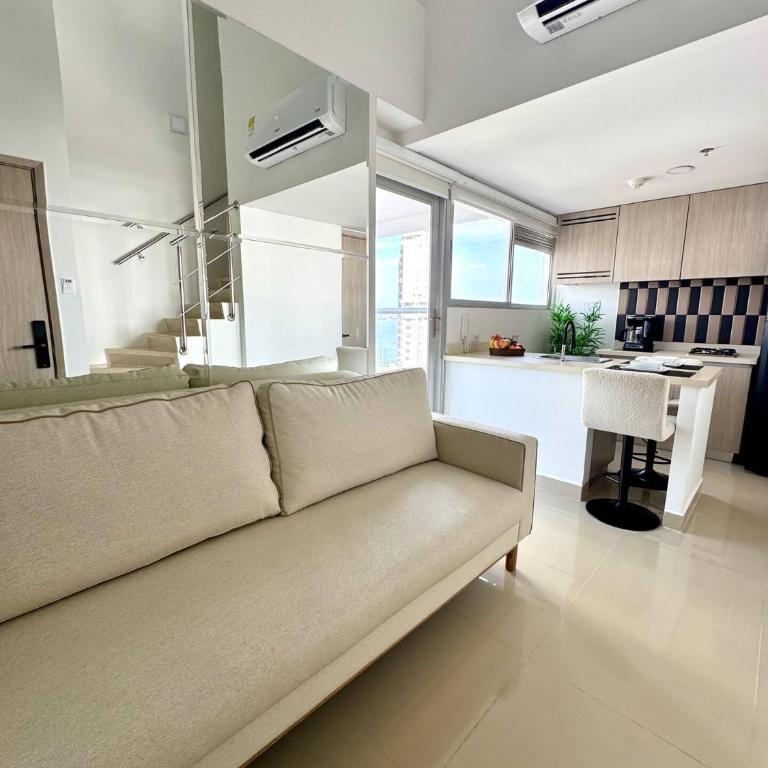 Beautiful Modern Loft - Stunning Views -Bocagrande - One-Bedroom Apartment with Balcony - 1