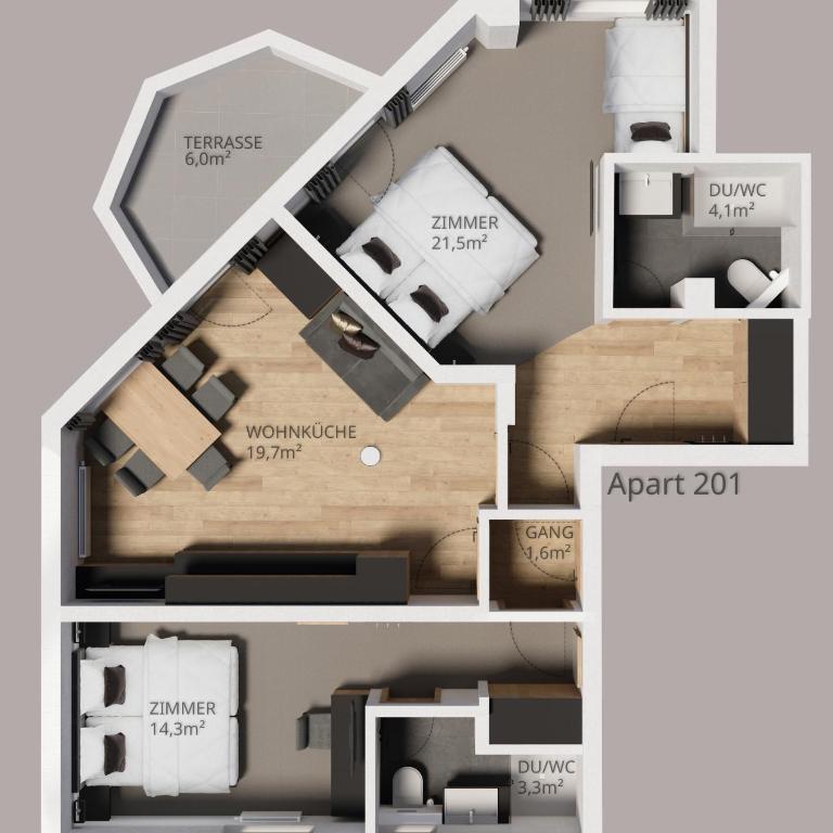 Apart Maximilian - Superior Apartment mit 2 Schlafzimmern - 9