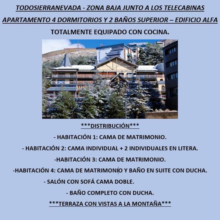 TODOSIERRANEVADA ZONA BAJA - APARTAMENTOS DE 4 DORMITORIOS - Junto a los Telecabinas - Apartamento Deluxe de 4 dormitorios - 13